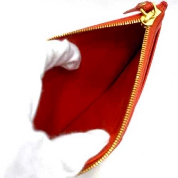 Bottega Veneta Orange Gold Leather Coin Case Wallet (567190) - Picture 5 of 6